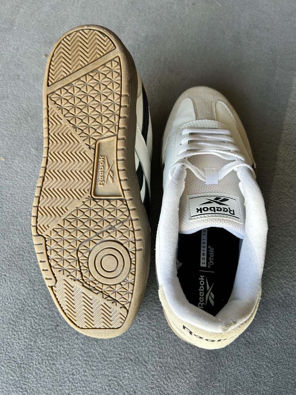 Reebok Club C Grounds UK Chalk Black Gum Sneakers Size 8
